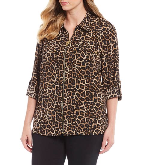 michael kors roll sleeve|MICHAEL Michael Kors Women's Animal.